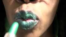 Latex Green Lips