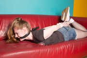 Littlestone Quinn in Red Sofa Hogtie