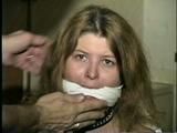 SEXY ONE GETS PANTYHOSE HOOD, SMELLY STOCKING GAGGED, FOOT TICKLED, F0RCED TO SMELL HER HIGH HEELS (D40-1)
