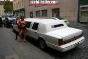 In the stretch limousine