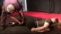 Supertight Hogtie Escape Challenge for Yvette Costeau - tied by Lew Rubens