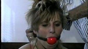 TIED TITS, PANTY-LESS, BALL-GAGGED & SPANKED KIM 7:52 (D21-10)