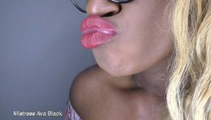 Smelling my thick Ebony lips