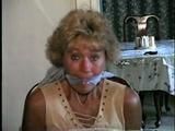 41 Yr OLD COURT CLERK WET CLEAVE GAGGED, CHAIR & BAREFOOT TOE-TIED (D40-10)
