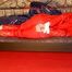 Mara tied and gagged on a princess bed in an old cellar wearing a sexy red sauna suit (Pics)