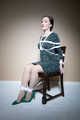 Sophia Smith in Green dress Chair tied