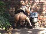 020064 Kathy Takes A Neat pee By The Park Bin