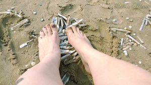 Sand and shells under my feet