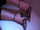5 inch sandals dangling
