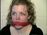 19 YEAR OLD COLLEGE STUDENT WRITES RANSOM NOTE, MAKES RANSOM CALL IS MOUTH STUFFED, CLEAVE GAGGED, HOG-TIED & HAS TOES TIED WEARING PANTYHOSE (D58-5)