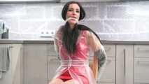 Miss Amira get bound and gagged and PVC dress