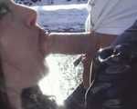 Pictures Outdoor in the Snow - Blowjob – Titjob – Cum on my Boobs