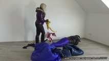 Lady Lana - Equestrienne mistress and her downjacket slave