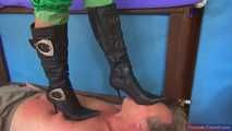 Daliah's boots saying PAIN! 