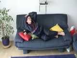 Get 4 short videos of Jill enjoying shiny nylon Rainwear from 2005-2008!