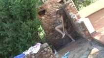 042004 Leticia Shaves & Pees In The Outdoor Shower