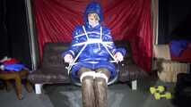 Watch Sonja beeing bound and gagged in her shiny nylon Downwear