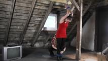 Kyra tied at the roof 1/2