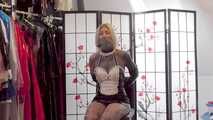 Miss Francine aus a French Maid bound and gagged on a chair