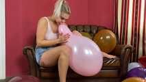 Blow2Pop pink Belbal14 and yellow 12inch smiley balloon