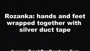 [From archive] Rozanka: hands and feet wrapped with silver duct tape (video)