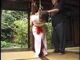 Japanese Bondage Traditions - Kimono Girl Hanging on the Ropes