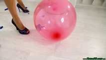 sexy highheel and feet popping thai balloons