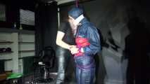 Watching Aiyana wearing a supersexy rainwear collection being tied, gagged and hooded by dark demptation who dominates her Part 1 (Video)