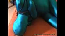 Zentai tied - Hogtie