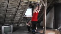 Kyra tied at the roof 1/2