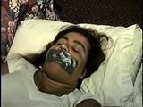 24 YR OLD LATINA HOUSEWIFE GETS MOUTH STUFFED, HANDGAGGED AND TAPE GAGGED WHILE LAYING ON THE FLOOR (D64-12)