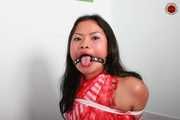 Stupid Asian Ring-Gagged and Toetied for humiliation