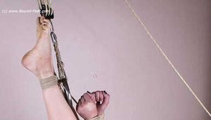 Amanda - tied nude, tickled, foot punishment