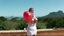 The heart balloon with J.J. Plush...