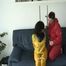 One archive girl tied, gagged and hooded by another archive girl (Breath control play) (Video)