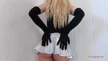 Long gloves and mini skirt, part 1