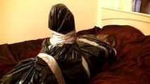 [From archive] Taniella - captured, taped, hogtied and packed into trash bag (video)