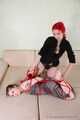 Morrigan & Valeria Ross - Morrigan bounds Valeria with red ropes and cuts all her clothes