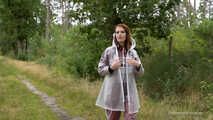 Miss Petra takes a walk in an AGU rain suit, transparent rainsuit and rubber boots