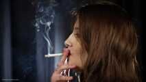 18 yo chain smoker Lyuba is smoking 3 cigarettes in a row