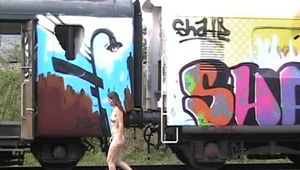 naked in a train