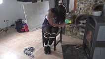 Jasmin roped on chair 2/2