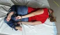 Albina Rose hogtied