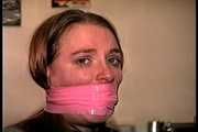 25 Yr OLD NEWS PAPER REPORTER IS HANDGAGGED, F0RCED TO LICK AND SMELL WRISTS, STINKY SOCK STUFFED IN HER MOUTH & ROPE GAGGED, SELF HANDGAG & BONDAGE TAPE WRAP GAGGED 
