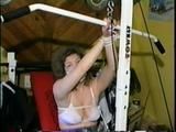 25 YR OLD CHARLENE IS CLEAR PLASTIC GAGGED, BALL-TIED, HOG-TIED, BLINDFOLDED, TAPE GAGGED & TIED TO AN EXERCISE MACHINE IN HER ATTIC (D54-6)