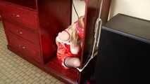 BigTitted Blindfolded Hotel Captive - Lorelei squirms in a Cabinet 