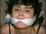 18 YR OLD LATINA CUTIE IS TUBE GAGGED, BALL-TIED & CLEAVE GAGGED (D41-2)