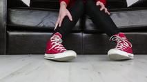 Nikki loves her red Converse high-tops