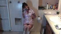 +++new+++ Our new model Miss Clara dressed as a PVC nurse getting in trouble