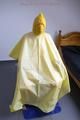 Jill tied and gagged on a chair wearing a yellow rainsuit and coveres with an yellow raincoat with two hoods (Pics)